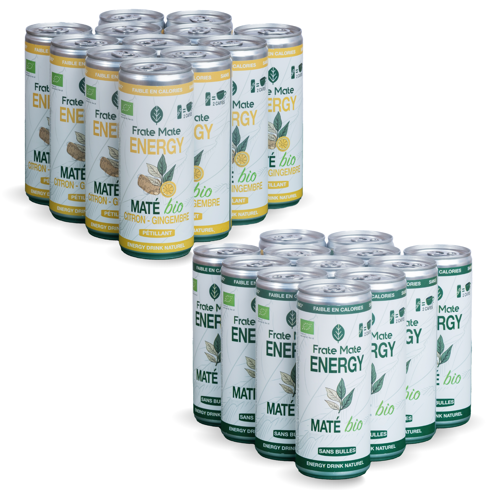 Pack Canettes Maté – Citron Gingembre & Nature – Boisson Végétale 250 ml
