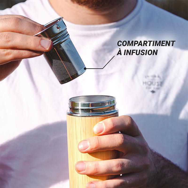 Thermos Infuseur Bambou