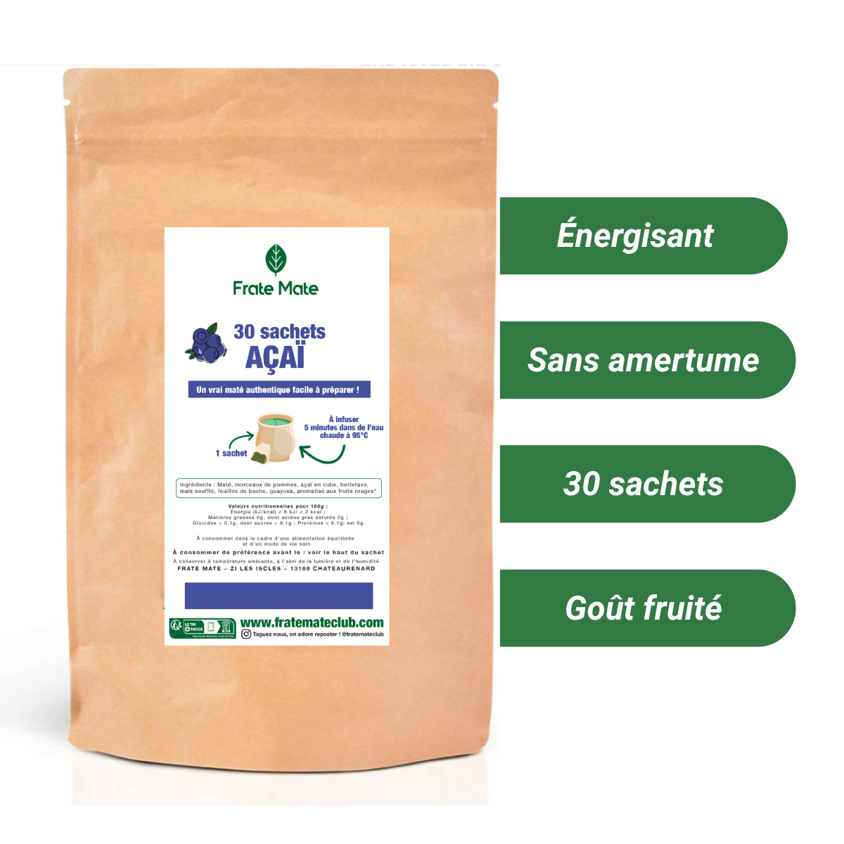Thé Maté Açaï 30 sachets