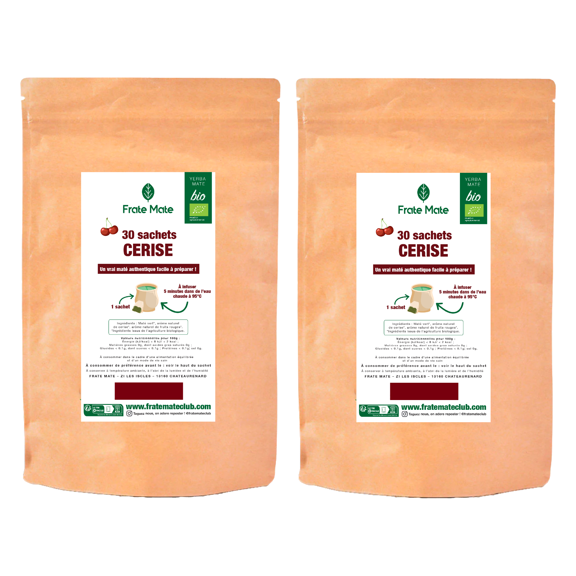 Fraté Maté Cerise Bio 30 sachets