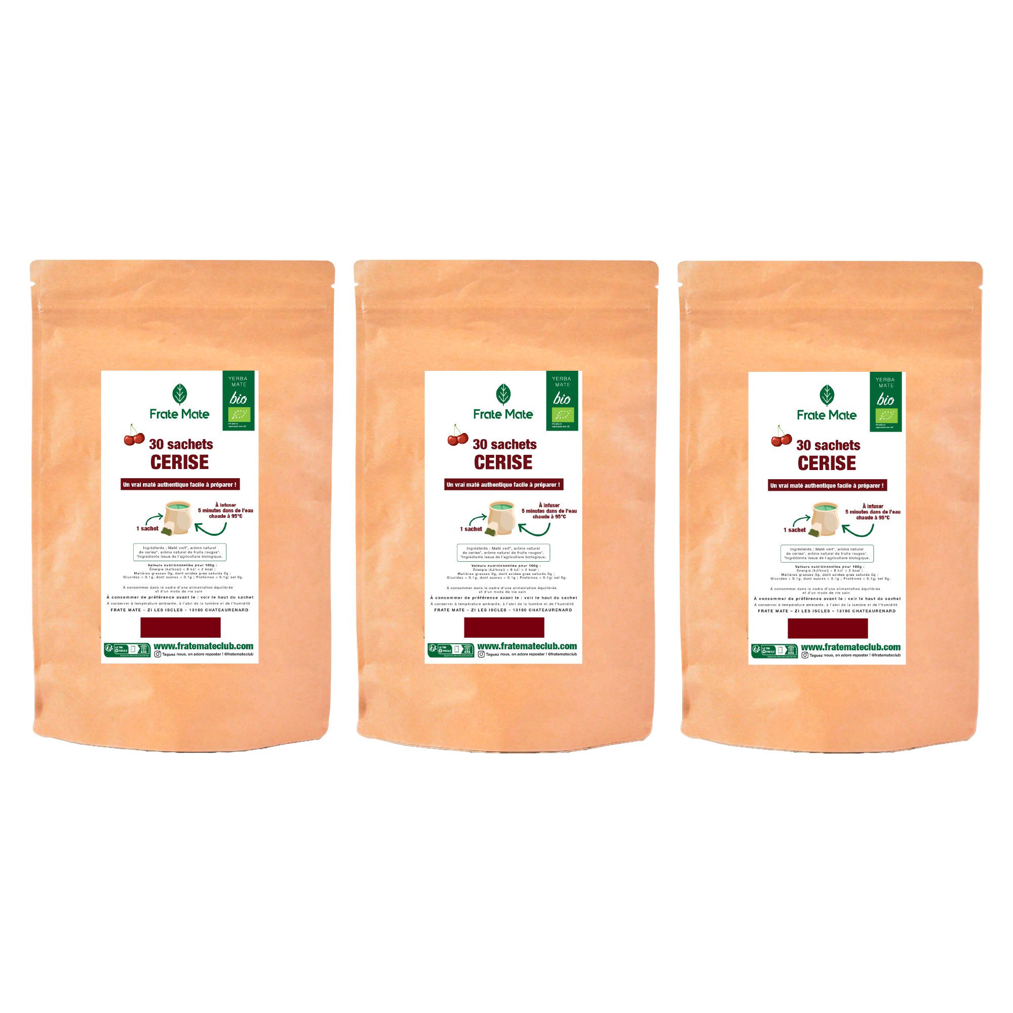 Fraté Maté Cerise Bio 30 sachets