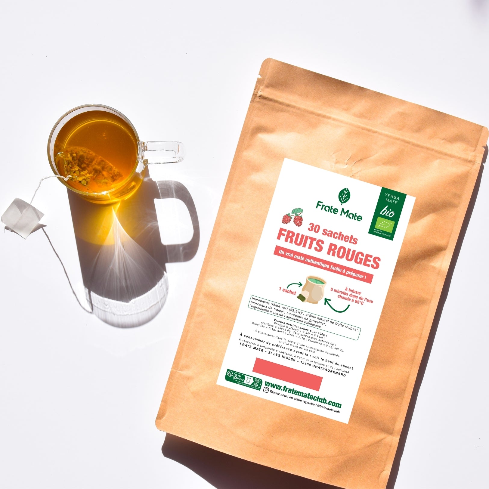 Fraté Maté Fruits Rouges Bio 30 sachets