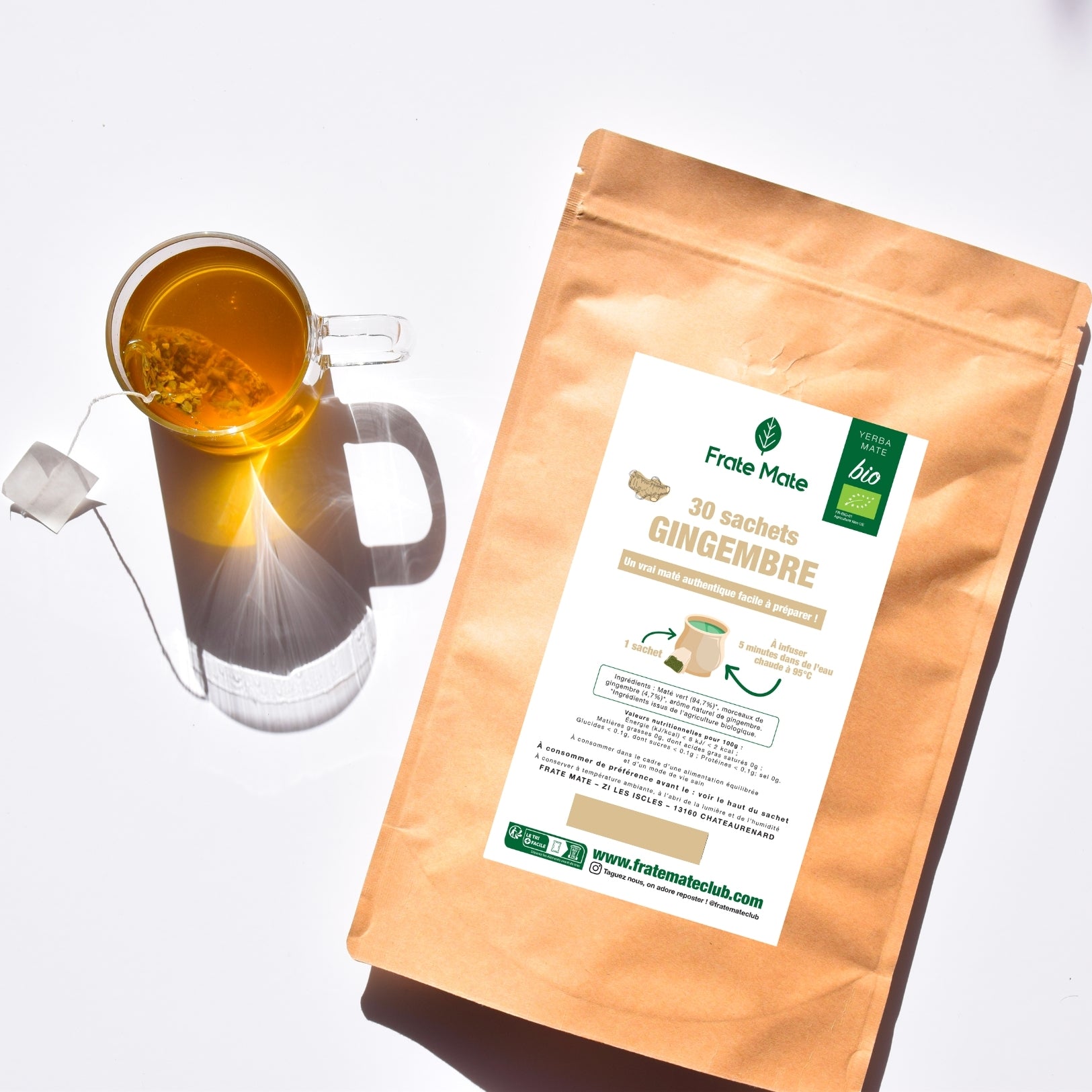 Fraté Maté Gingembre bio 30 sachets