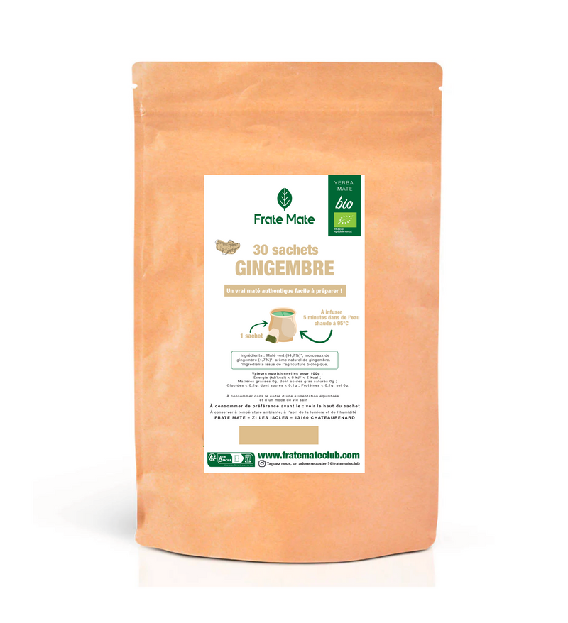 Fraté Maté Gingembre bio 30 sachets