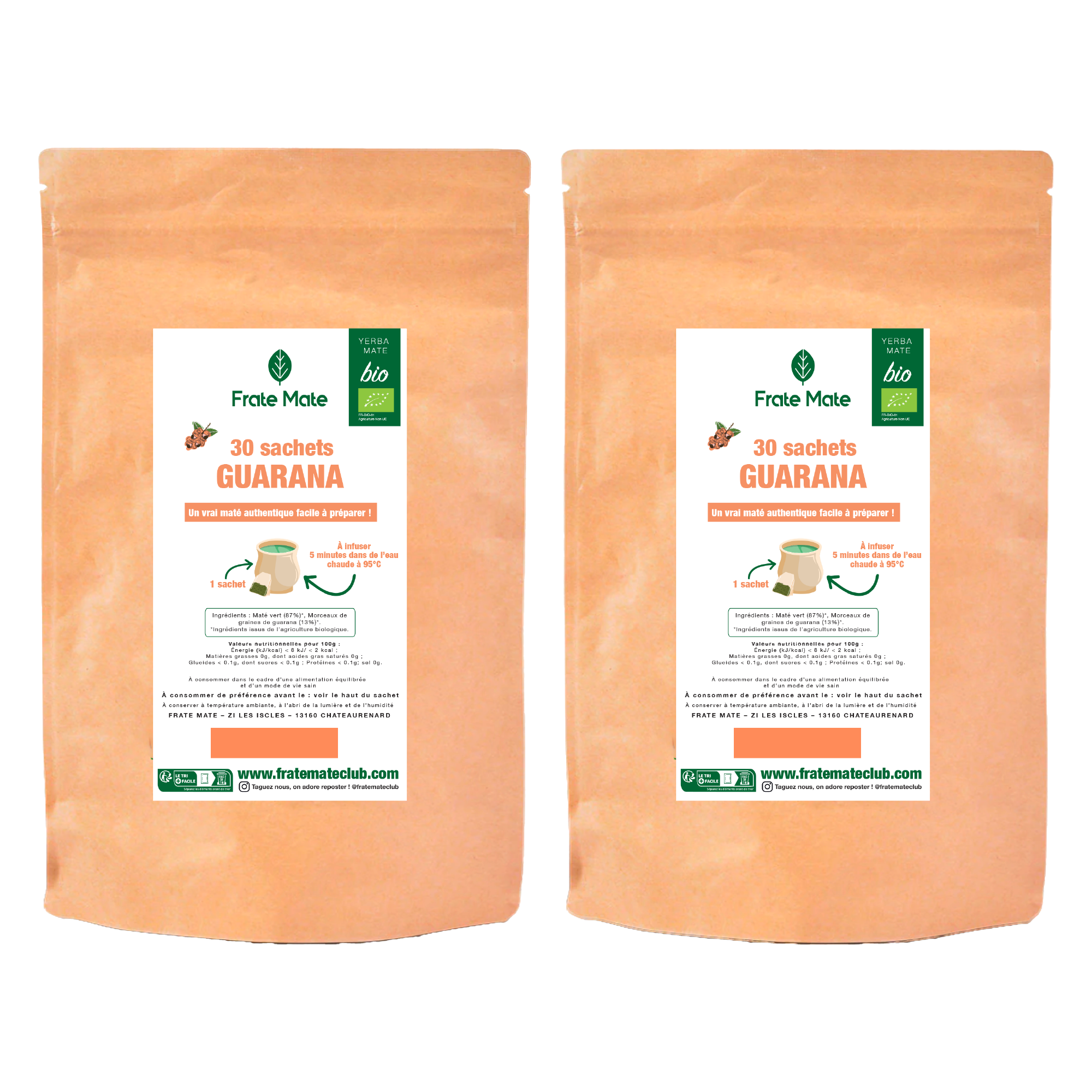 Fraté Maté Guarana bio 30 sachets