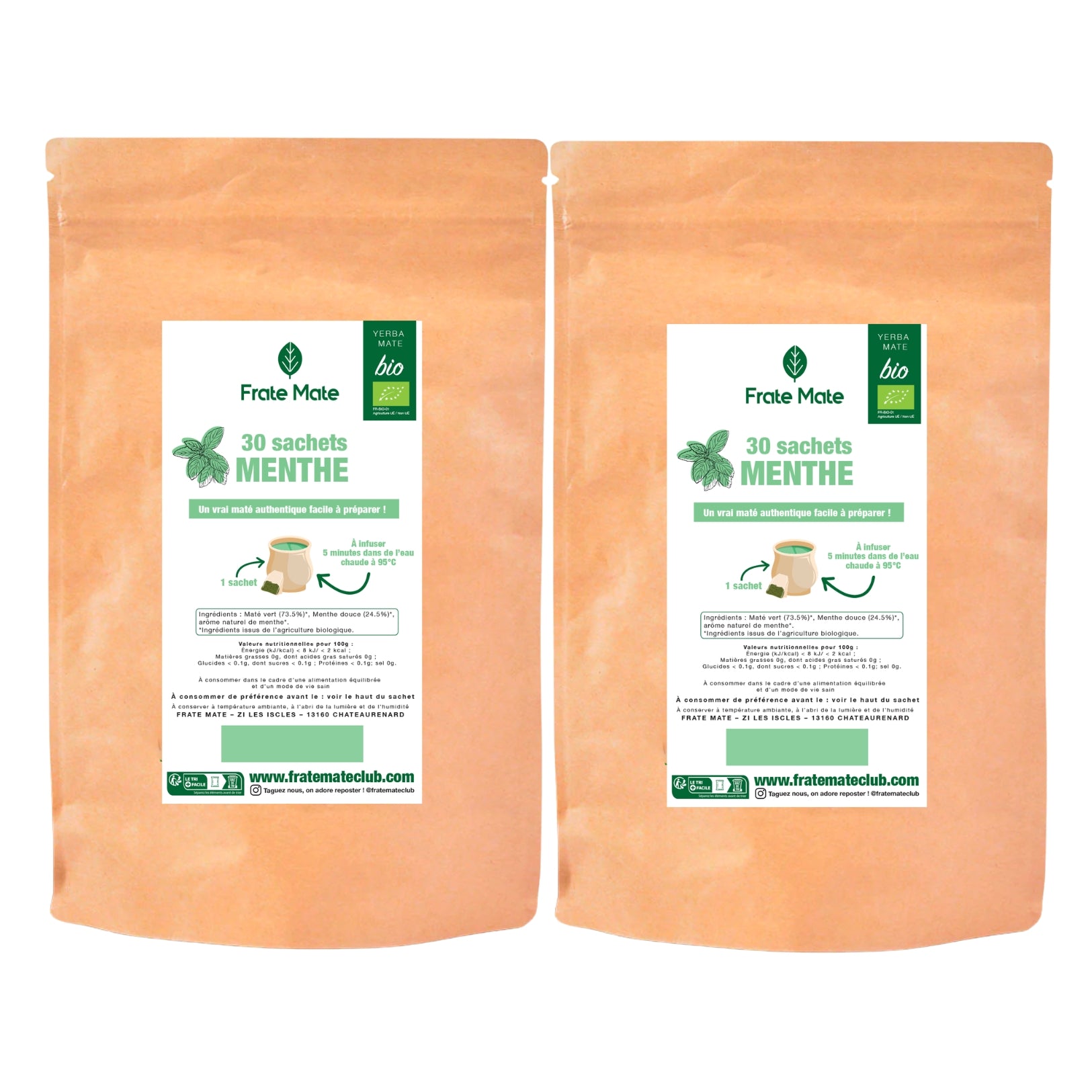 Fraté Maté Menthe Bio 30 sachets
