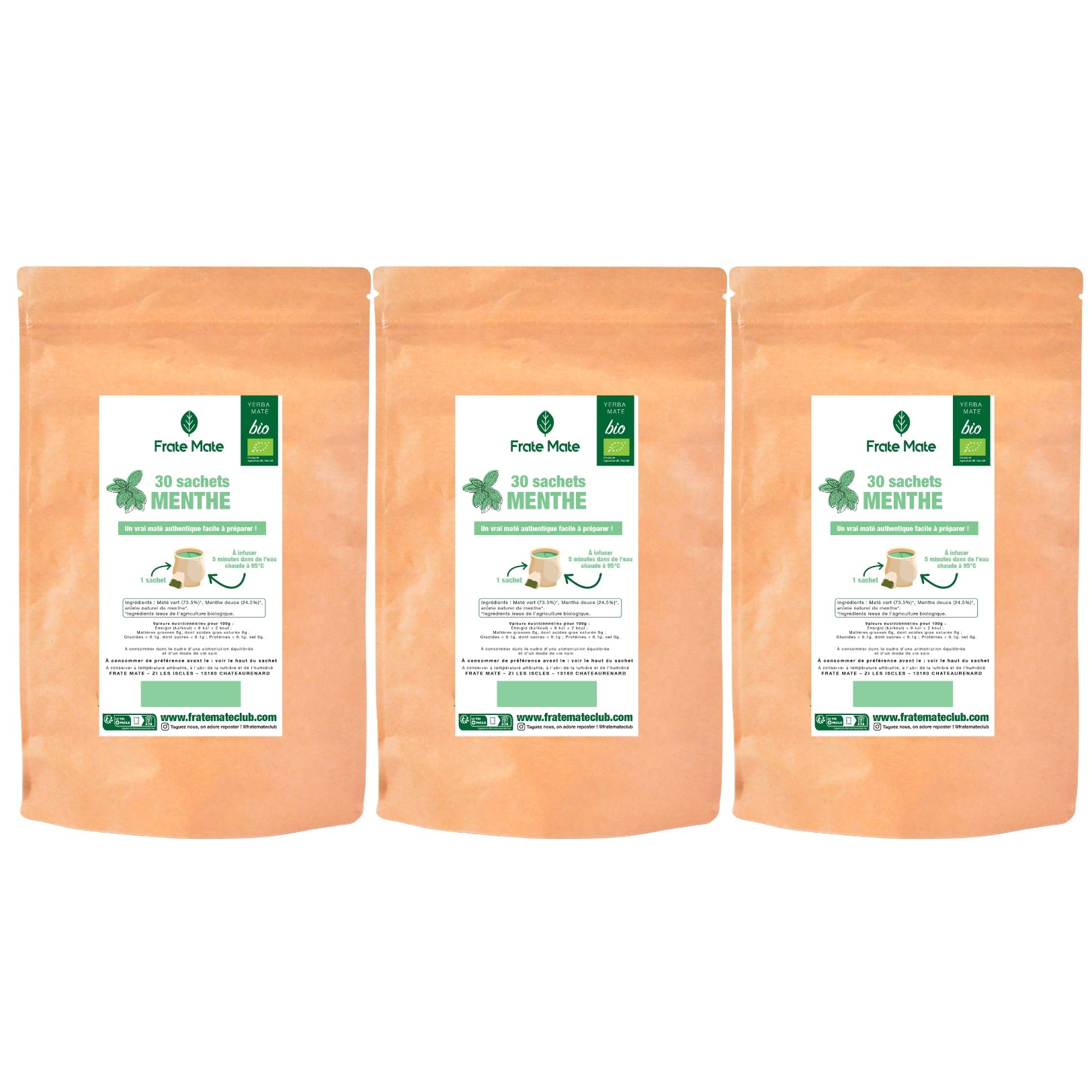 Fraté Maté Menthe Bio 30 sachets
