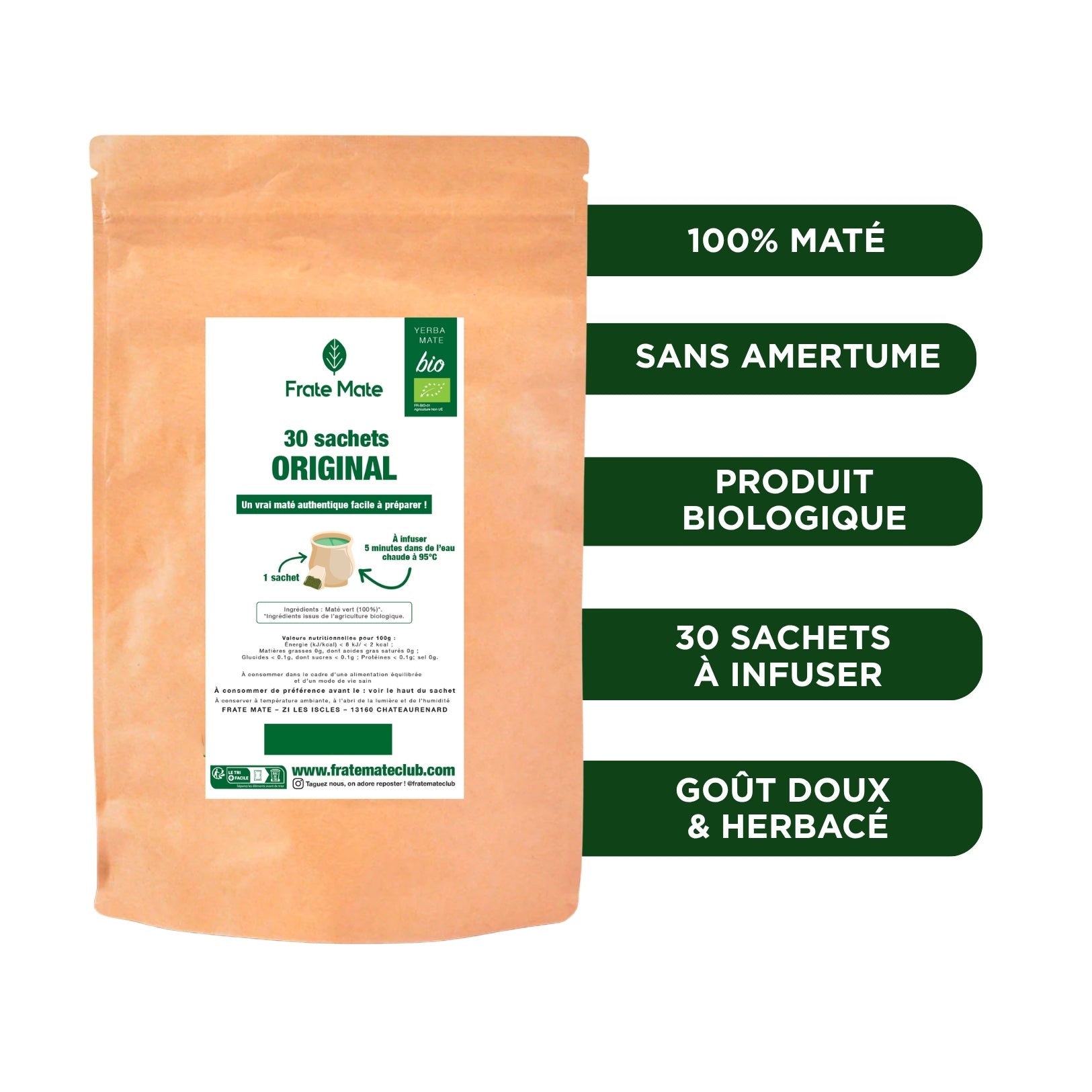 Fraté Maté Original bio 30 sachets