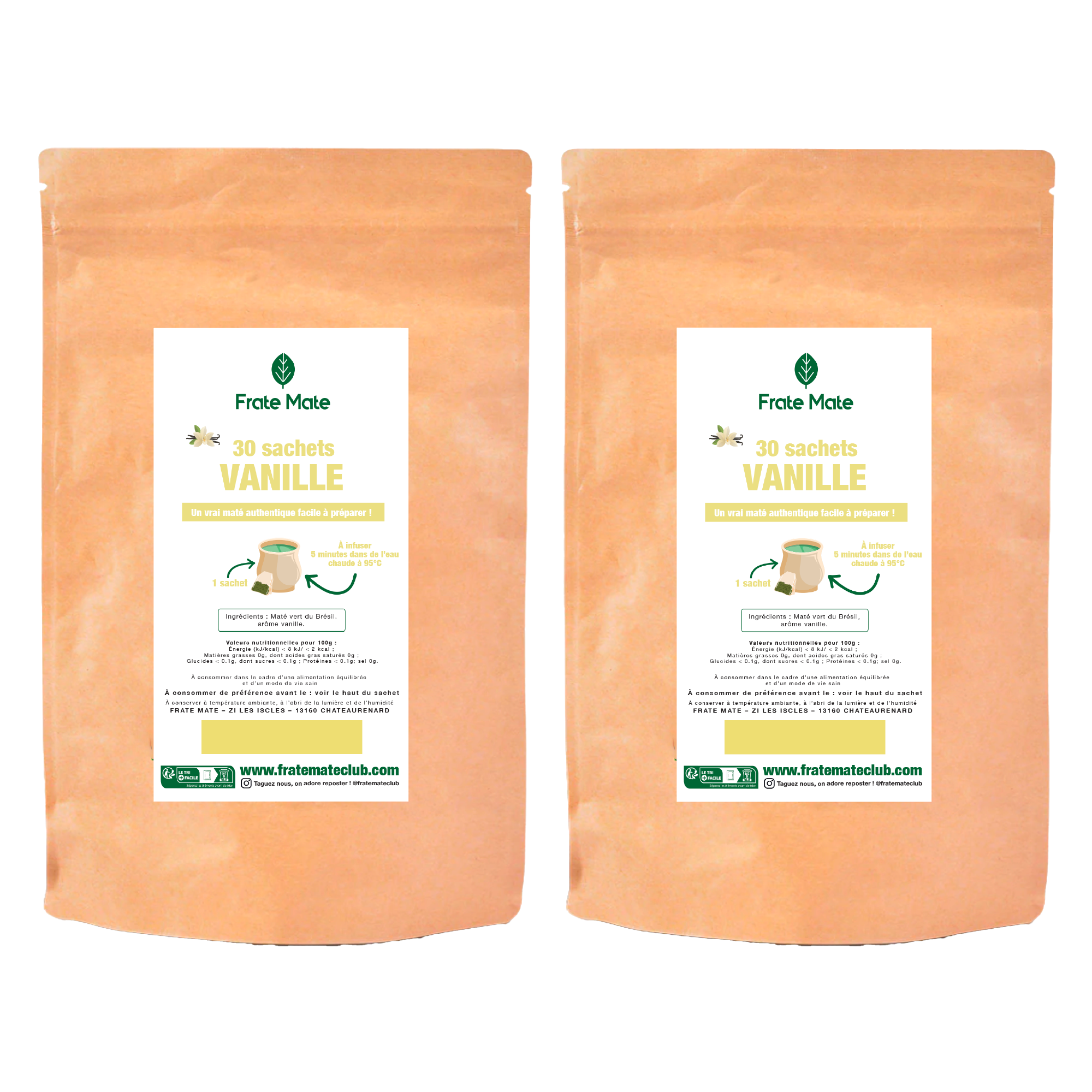 Fraté Maté Vanille 30 sachets