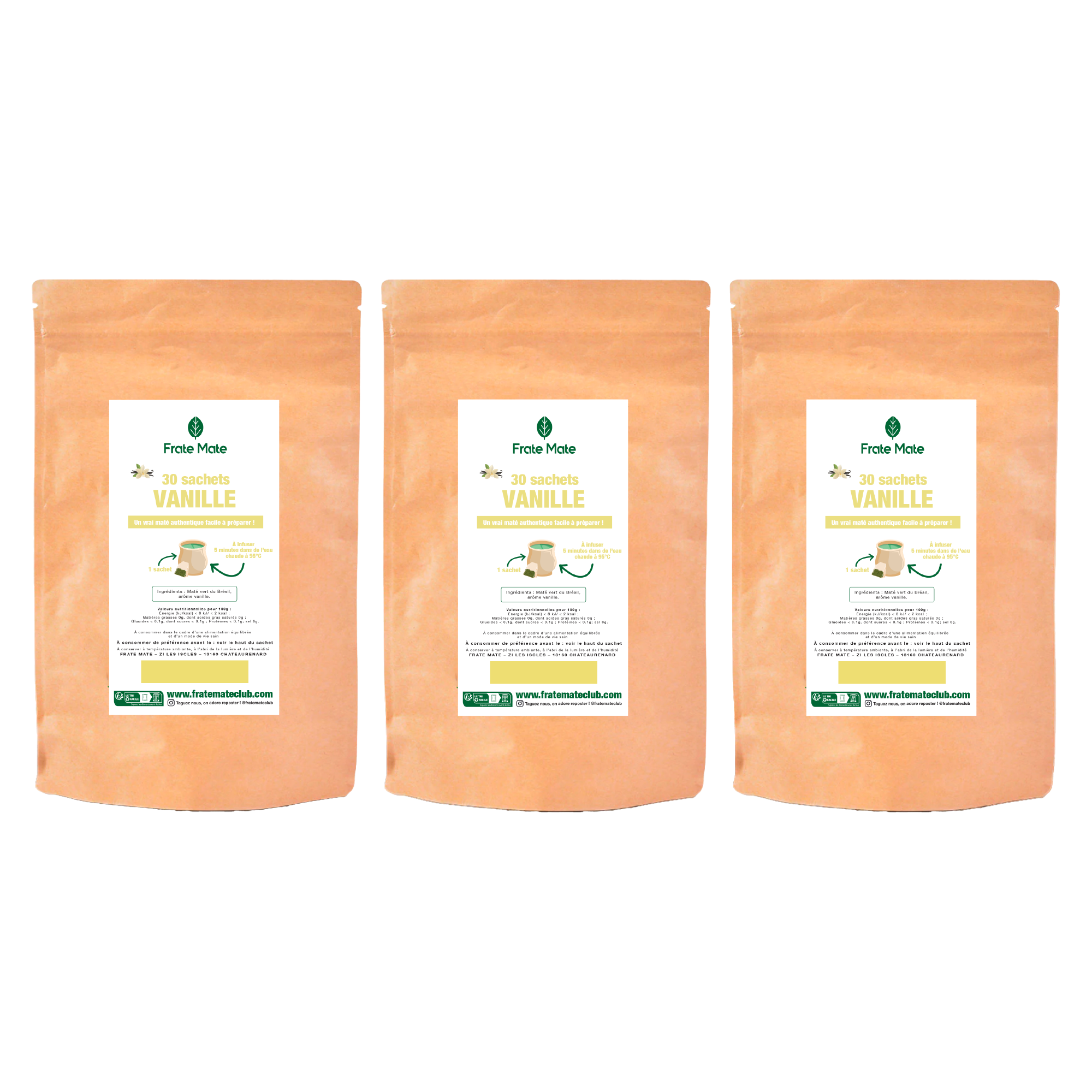 Fraté Maté Vanille 30 sachets