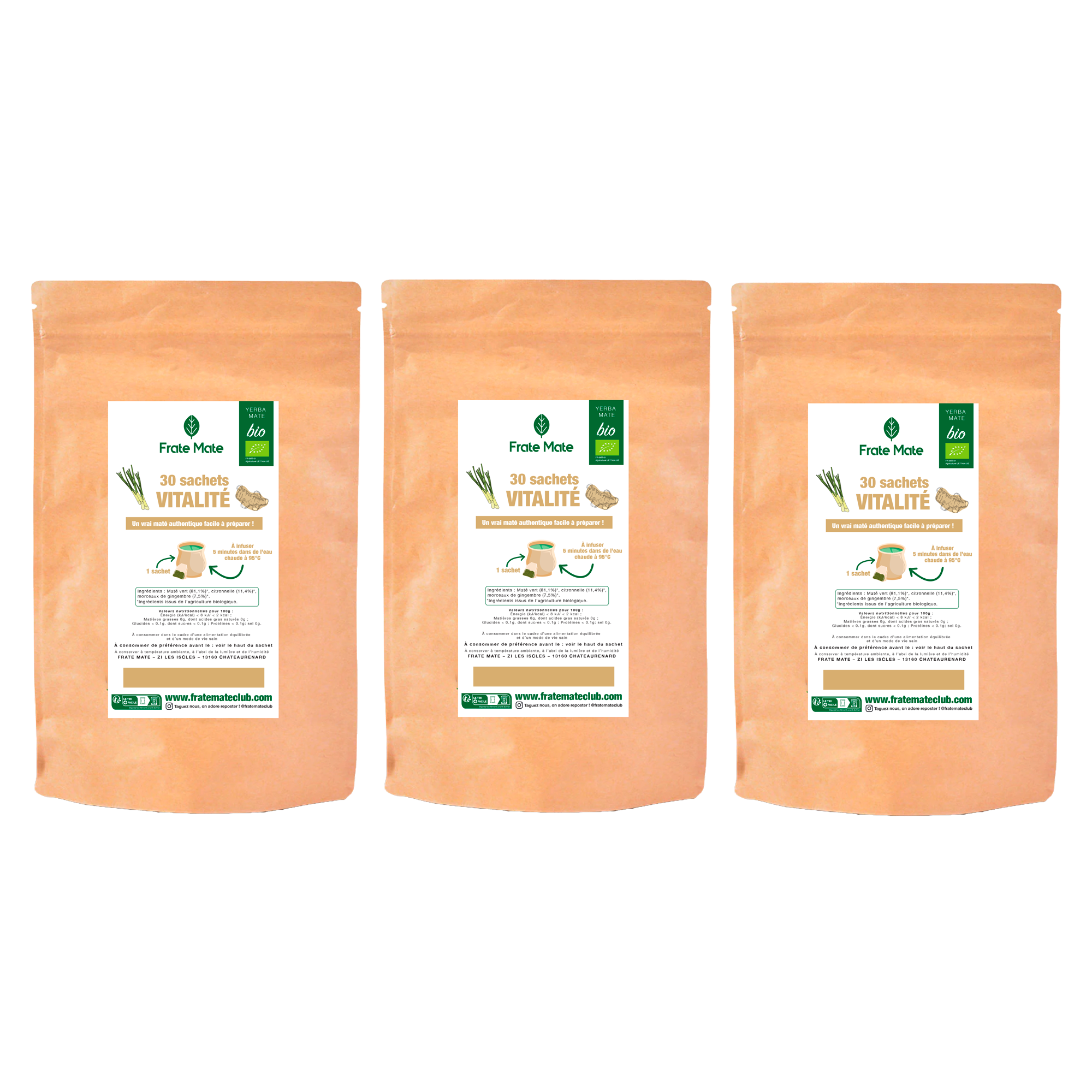 Fraté Maté Vitalité Bio 30 sachets