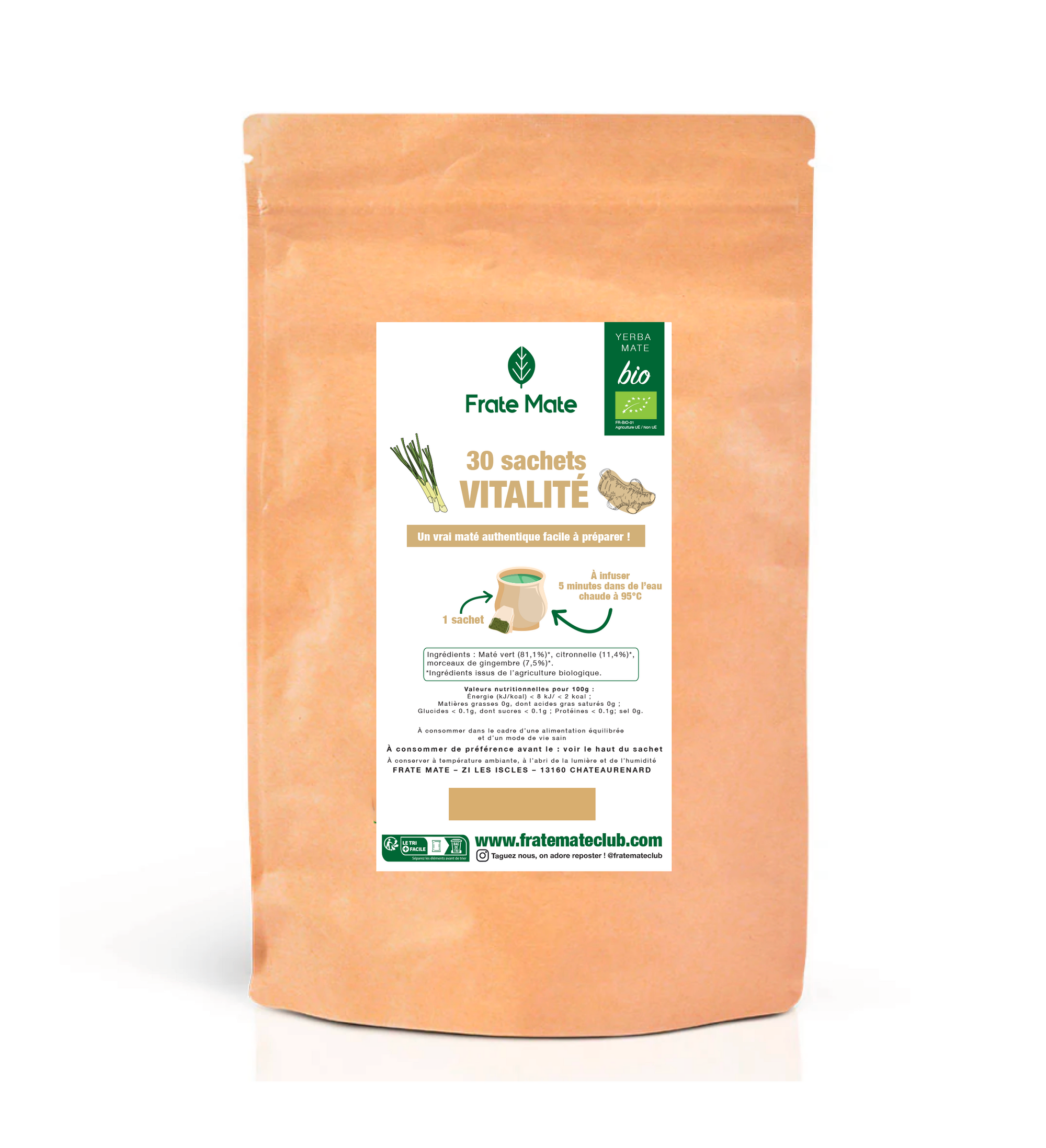 Fraté Maté Vitalité Bio 30 sachets
