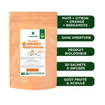 Yerba Maté Bio Agrumes, 30 sachets, énergisant naturel, goût acidulé, facile à préparer, sans amertume